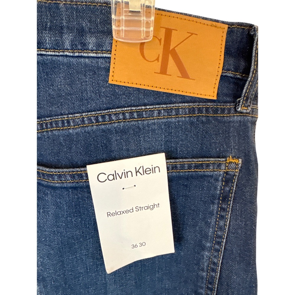 Calvin Klein Mens Relaxed Straight Jeans Montauk Wash 36W 30L New With Tags - Picture 4 of 5